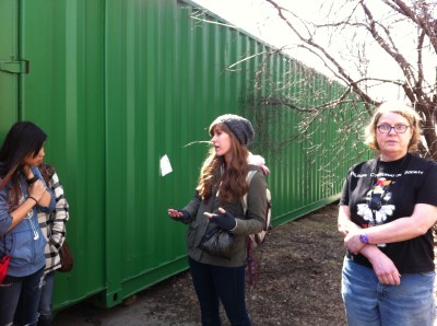 At the Bronx Zoo learning about the new flight tunnel